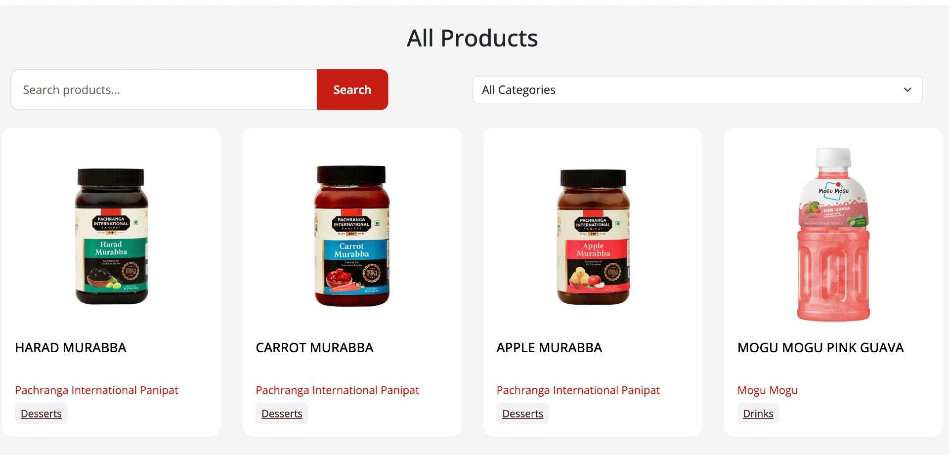 Grossista di prodotti indiani — E-commerce