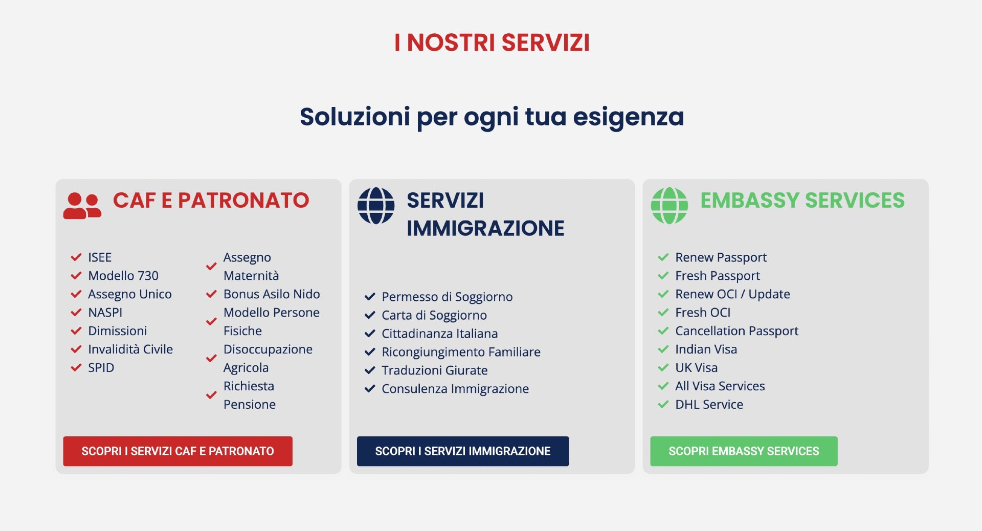 Caf-Patronato-Immigration Services in Oderzo —  Web Design